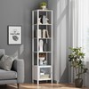 TUTOTAK 6 Tier Bookcase and Bookshelf, Narrow Book Shelf with