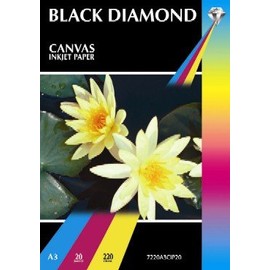 40 Sheets A3 220GSM Black Diamond Canvas Inkjet Paper