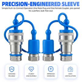 Cplbrb 1/2" Hydraulic Quick Connect Couplers Set Ag ISO 7241-B w/Dust Cap