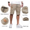 JMIERR Mens Casual Shorts - Cotton Drawstring Summer Beach Stretch