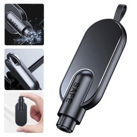 Window Glass Breaker Seatbelt Cutter Hammerdex Emergency Car Escape Survival Stuff Tool Gadgets Safety Kit, Black