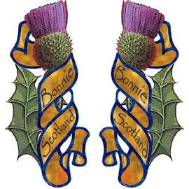 Large Size Bonnie Scotland Thistle Stickers