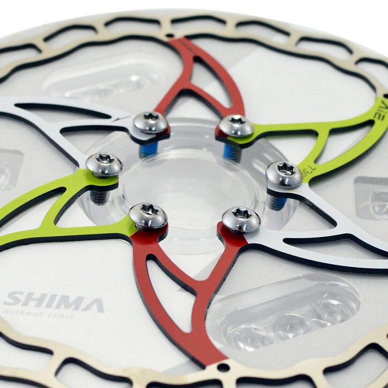 ASHIMA-LTD Ai2 ARO-09 Lightest Disc Brake Rotor 160mm 73g,2PCs, Multi-Color: