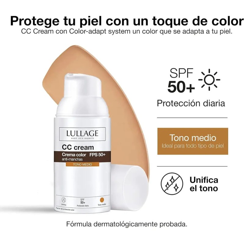 Lullage Cc Cream, Crema Color Medio Anti-manchas | 30 Ml