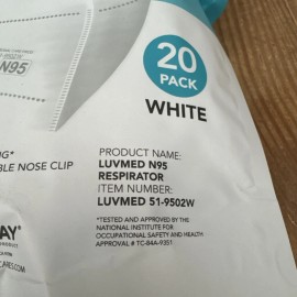 N95 face mask respirator 20 Pack Masks Total One Package