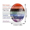 Hoxfly 7 Chakra Crystal Thumb Worry Stone, Polished Chakra Stones,