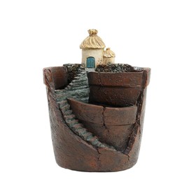 QUINTRA Creative Succulent Flower Pots House Design Succulent Container Succulent Flower Pot Flower Pot with Hole for Garden Desk Decor Flower Pots (K, One Size)