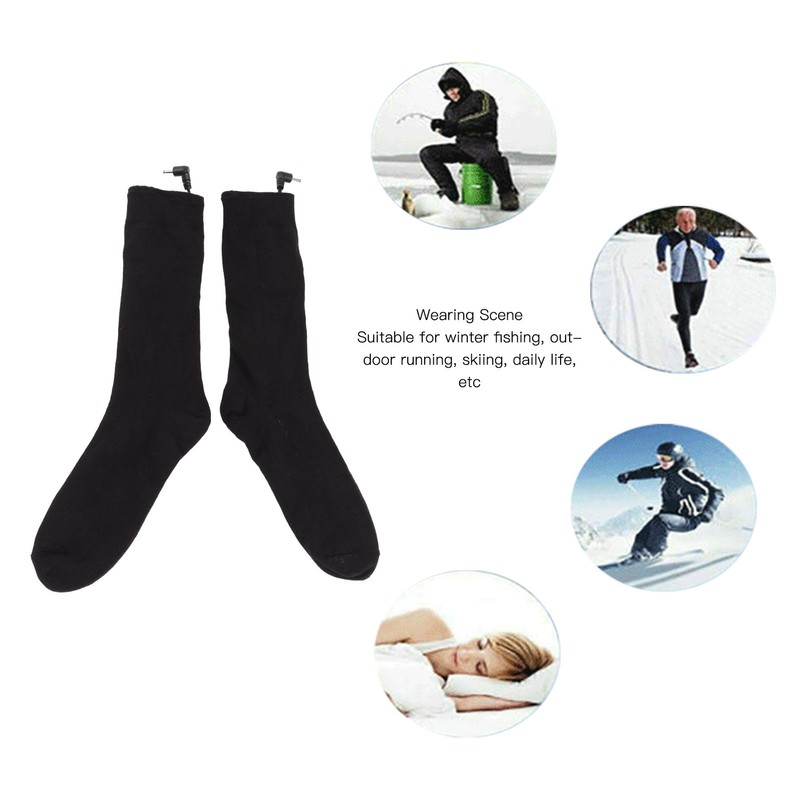 Heated Socks Battery Powered Soft Warm Breathable Elastic Electric Heating