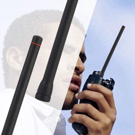 Handheld Radio Antenna, 4 Pieces Portable FM Rubber Handheld Radio Two-Way Two-Way Walkie Talkie for ICOM Rubber High Gain Antenna IC-F3 F11 F14 F15