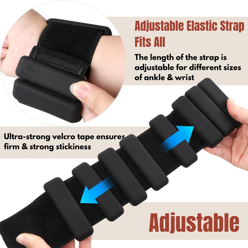 Adjustable Ankle Weights, Pack of 2, 2Lbs, JOMWEN Wrist &