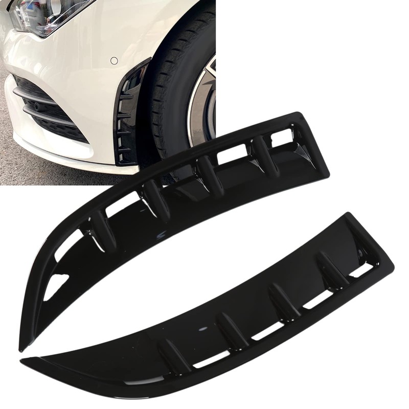 Front Bumper Canard, Front Bumper Canard Glossy Black Replacement for