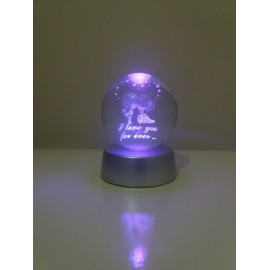 I love you forever inscribed snow globe