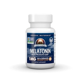 Source Naturals Sleep Science - Melatonina, proyecto sin OMG verificado, suplemento dietético de melatonina, 1 mg - 100 pastillas con sabor a naranja
