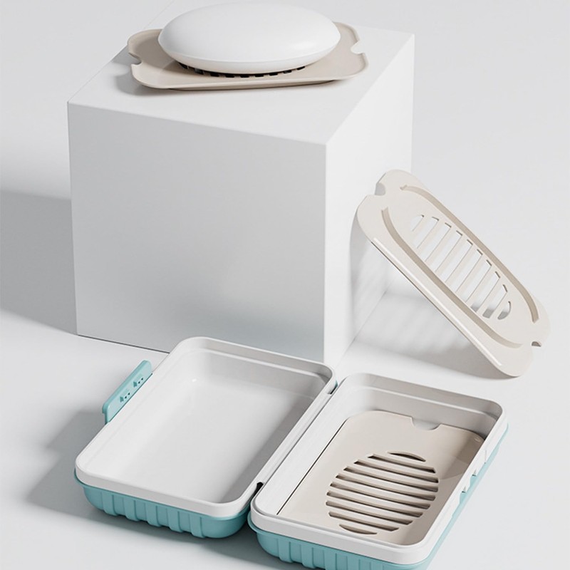 Pack of 2 Portable Soap Dish, Travel Soap Dish, Leak-proof