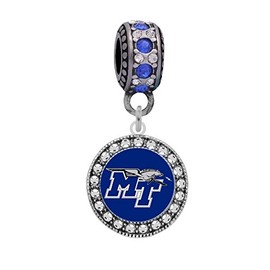 Middle Tennessee State University Crystal Charm