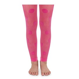 Jefferies Socks Little Girls' Dotty Footless Tights, Bubblegum, 2-4 Years
