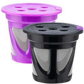 PRETYZOOM 2pcs Reusable Coffee Filter Cups, Fillable Pod Brew Pressure for Espresso Drip Machines