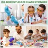 Nuanchu 20 Pcs 1ml Borosilicate Glass Syringes with Gold Metal