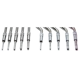 Dental Osteotomes Straight and Curved/Concave Tip Bone Spreading Surgical Instruments 10 Pcs