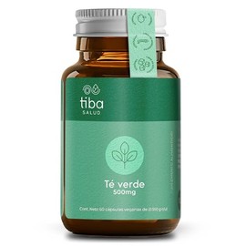 TIBA SALUD | Té Verde 500 mg | 60 Cápsulas Veganas | Antioxidante Natural De Alta Concentracin | Energía Y Vitalidad | Sin Gluten Ni Lactosa