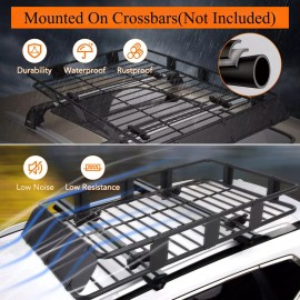 64" x 39" x 6" For Chevy Rooftop Cargo Carrier Basket Roof Rack Luggage Holder