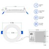 INCARLED 4Inch 3CCT LED Recessed Slim Pot Light with Junction