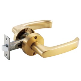 Pine Six Easy to Install Door Lock Gate MJ Empty Lever Lock Satin Gold Color 10748
