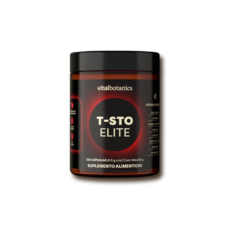 T-STO ELITE con Creatina, Zinc, Vitamina D3, L-arginina VITAL BOTANICS