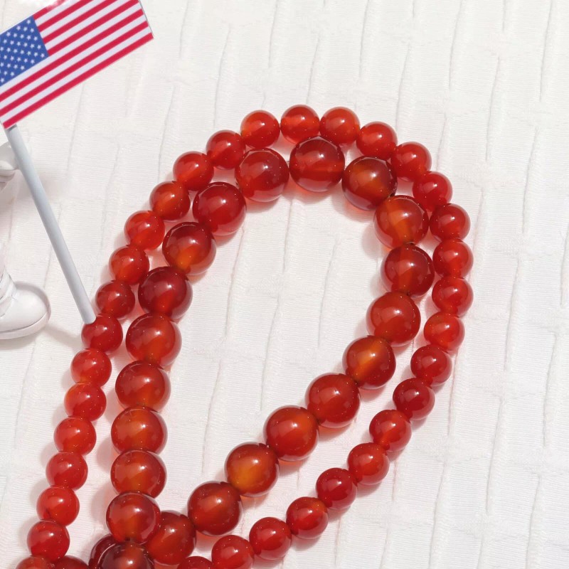 Vanilla Mountain Jewelry Making DIY Red Agate 6mm Loose Beads