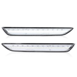 PIT66 LED Clear Rear Side Marker Lights Lamps, Compatible with Ford Mustang 2015-2022 Left Driver Side and Right Passenger Side FR3Z15A201A, FR3Z15A101A
