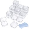 DUOFIRE Small Containers with Lids 24 Packs Plastic Box Clear
