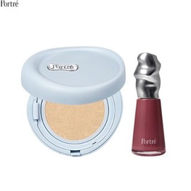 PORTRE Velvet Layer Cushion Matte & Tint Set 2items, Cushion Matte#$%Tint Glow Jour:23 BEIGE-CORAL PANORAMA