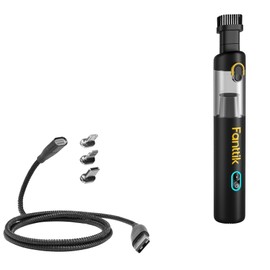 BoxWave Cable Compatible with Fanttik Slim V8 Mate - MagnetoSnap PD AllCharge Cable (100W), Magnet Charging Braided USB Type-C Micro - Jet Black