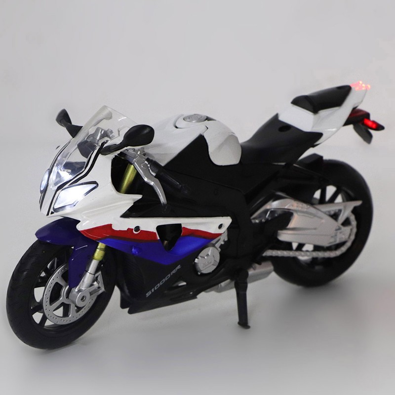 Alloy Motorcycle Model Toy Simulation Motorcycle with LED Light Sound