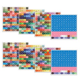 DQDEDIAN Color Number Stickers, 447 Labels for Diamond Painting Storage Box, Rectangle with Number Stickers for Diamond Painting Organizer Case, Multicolor