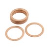 X AUTOHAUX 10pcs 25mm Inner Diameter Copper Washers Flat Sealing