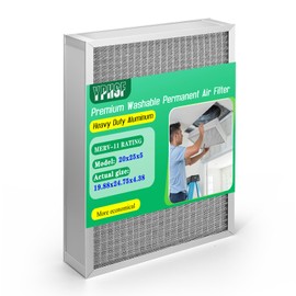 YPHSF 20×25×5 Air Filter MERV-11 | Washable Reusable Furnace Filter| 1-Pack