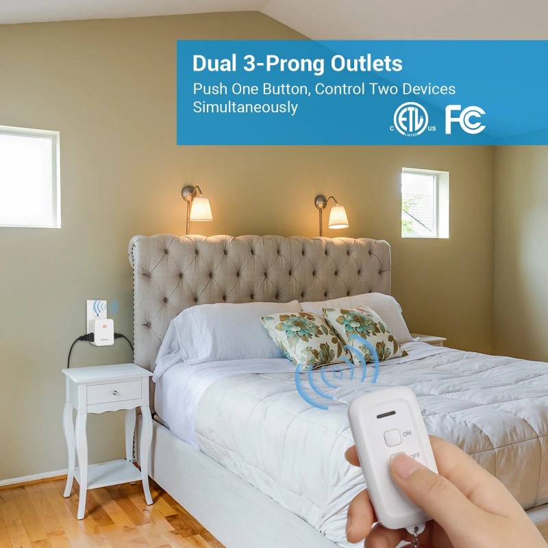 DEWENWILS Remote Control Outlet with 2 Remotes, No Interference Wireless