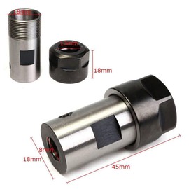 Collet Chuck Holder, Motor Shaft Collet Chuck Spindle Extension Rod, Router Collet Extension for CNC Milling, Drilling, Drilling, Tapping, Grinding (ER16-8 mm)