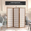 4 ft. Short Window Pane Shoji Screen - Walnut -