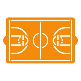 Decora 9270973 Stencil Basketball Field 30 x 20 cm