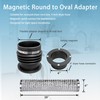 JPFLAEYX Round to Oval Duct Adapter with Magnetic Coupling for