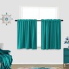 KOUFALL Teal Kitchen Curtains Valances 24 Inch Length Set of