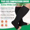 MGANG Compression Socks 4XL Plus Size Open Toe Knee High