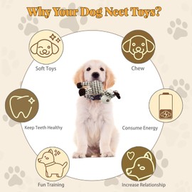 LDRYWW Dog Squeaky Plush Toys Puppy Toys, Assortment Value Bundle Animal Pet Toy for Small Medium Dogs, Stuffed Puppy Chew Toy, Cute Dog Gift Toys (C)