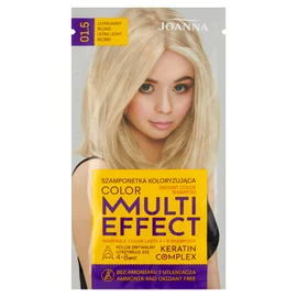 JOANNA Tönungsshampoo “Multi Effect” - Haarfärbe-Shampoo im Beutel - Haltbarkeit 4 bis 8 Wäschen - Haartönung ohne Ammoniak und Oxidationsmittel - Ultrahelles Blond
