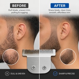 Replacement Detachable Trimmer Blade for Grooming – Stainless Steel T-Blade Compatible with Select Wahl Models