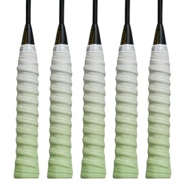 JMFahrrad 5 Pack Gradient Color Tennis Racket Grip Tape Sweat-Absorbent Tennis Overgrip Tapes Anti-Slip Dry Feel Pre-Cut Grip Tapes for Tennis Badminton Pickleball Racket (Green)
