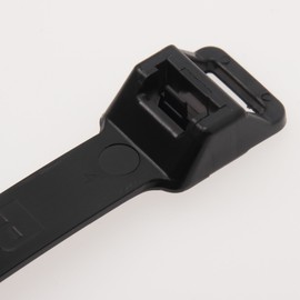 Panduit PRT8EH-Q0 Pan-Ty Releasable Lashing Tie, Weather Resistant Nylon 6.6, Extra-Heavy Cross Section, Straight Tip, 250lbs Min Tensile Strength, 8" Max Bundle Diameter, 0.085" Thickness, 0.5" Width, 28.3" Length (Pack of 25)