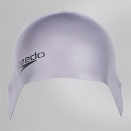 Speedo Unisex Adult's Plain Moulded Swim Cap, Chrome, One Size